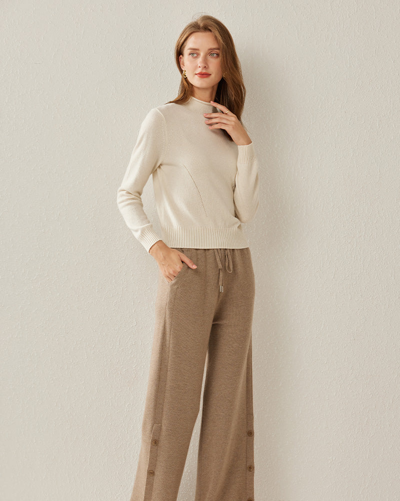Women's Cashmere Mock Neck Sweater