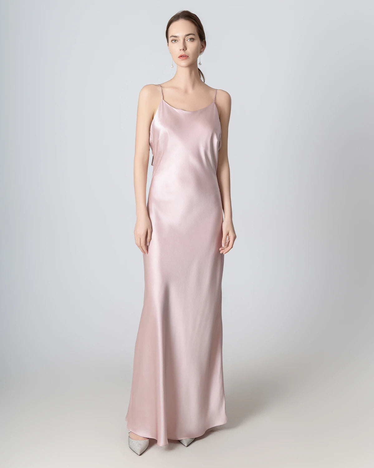 Backless Cami Maxi Silk Dress