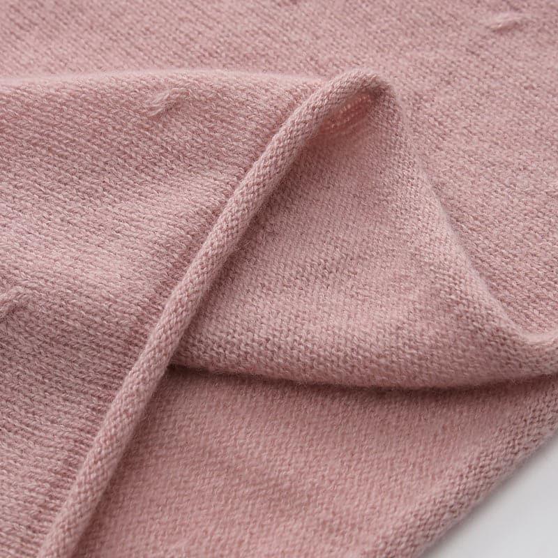 Short Sleeve Turtleneck Cashmere Sweater