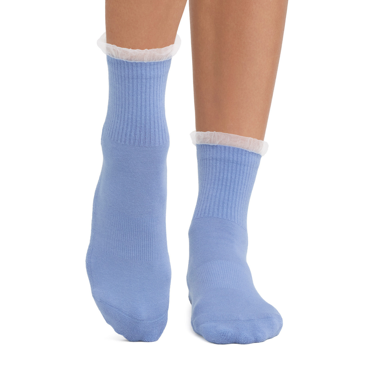 Aria Tulle Ruffle Grip Socks